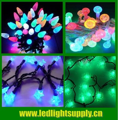 Dekorasi festival warna-warni LED bergaris lampu Christmas