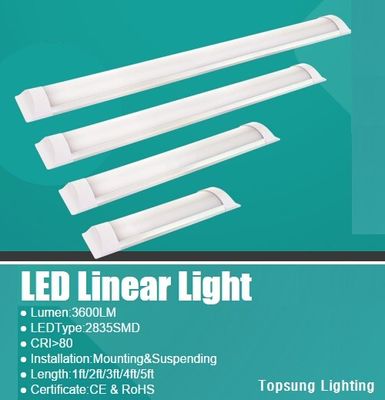 5 kaki 24*75*1500mm 60W Lampu Linier LED industri yang dapat diredupkan