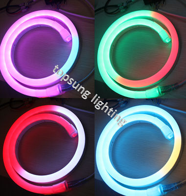 Pencahayaan tali LED piksel neon fleksibel 24v digital dmx rgb yang dapat ditangani