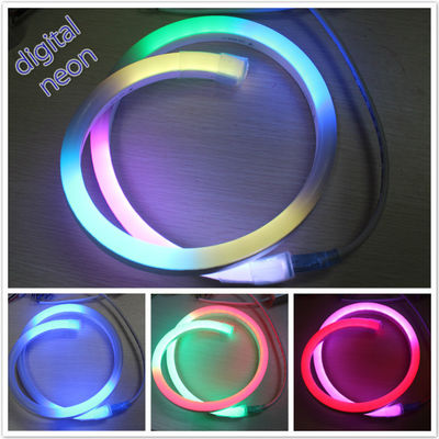Lampu neon led digital yang fleksibel 14*26mm 24v mengejar lampu neon RGB