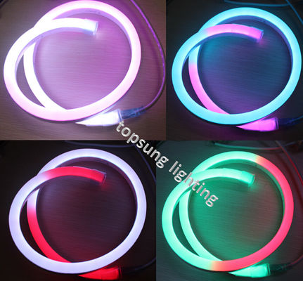 Pencahayaan tali LED piksel neon fleksibel 24v digital dmx rgb yang dapat ditangani