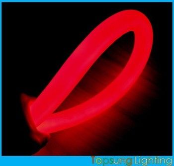 lampu neon fleksibel merah super terang 220v 25mm untuk dekorasi luar ruangan