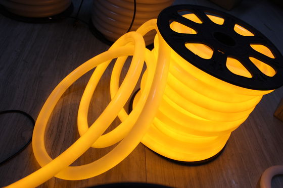 modern 360 derajat bulat kuning 220v neon lampu lentur 25mm ip67 untuk luar ruangan