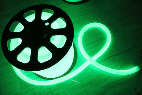 lampu neon fleksibel LED bercahaya tinggi warna hijau 110v 25mm untuk ruangan
