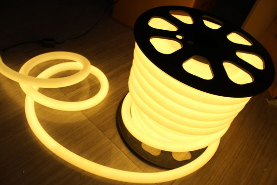 menghemat energi 110v hangat putih LED neon lampu fleksibel 360 putaran 25m spool untuk rumah