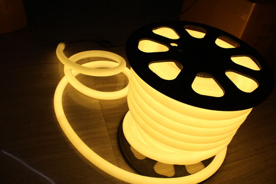 menghemat energi 110v hangat putih LED neon lampu fleksibel 360 putaran 25m spool untuk rumah