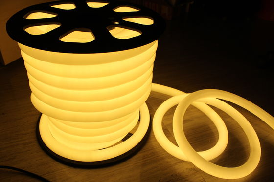 efisiensi energi 24v 25mm 360 derajat bulat panas putih ip67 dipimpin neon lampu lentur pita