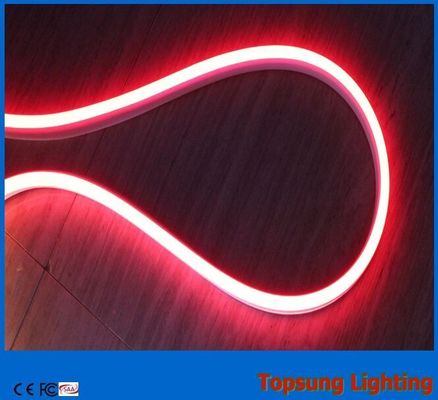 Lampu neon strip fleksibel 24v merah sisi ganda untuk dekorasi bangunan