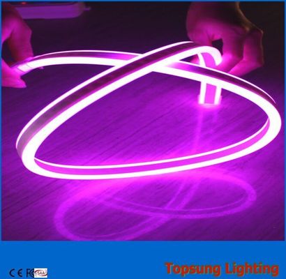 lampu neon fleksibel sisi dua dekoratif warna ungu 24v untuk bangunan