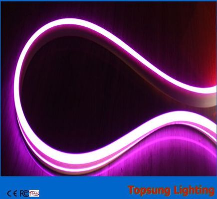 lampu neon fleksibel sisi dua dekoratif warna ungu 24v untuk bangunan