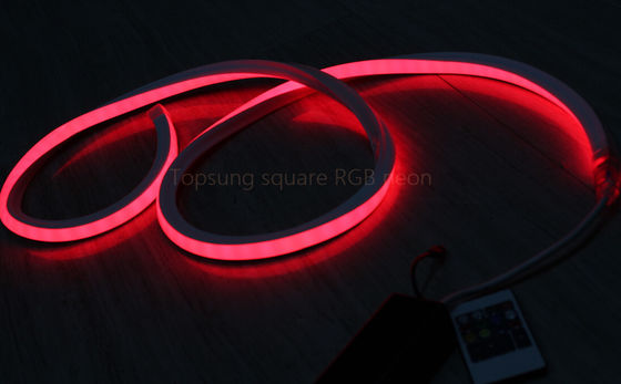 Kualitas tinggi 16*16m 230v persegi Merah LED neon lampu lentur untuk luar ruangan