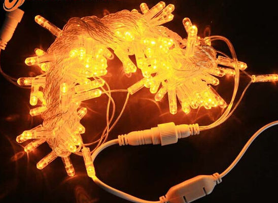10m konektif 5mm led lampu natal grosir string kuning anti-dingin gelembung PVC