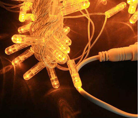 10m konektif 5mm led lampu natal grosir string kuning anti-dingin gelembung PVC