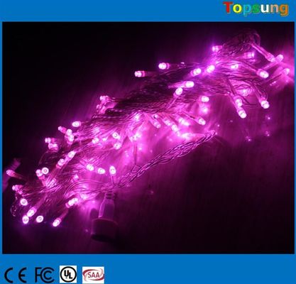 Lampu Natal ungu PVC yang kuat di luar ruangan 12v terhubung