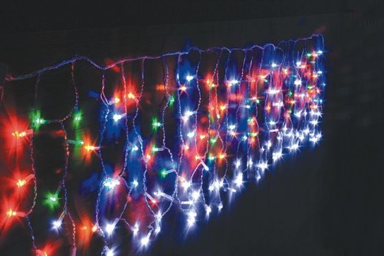 240V lampu tirai Natal luar Anti UV Anti cuaca bahan