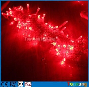 Terlaris 220V merah dipimpin berkilauan peri Natal lampu string 10m