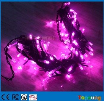 120v Pink 100 dipimpin Dekorasi Liburan Lampu berkilauan String Fairy