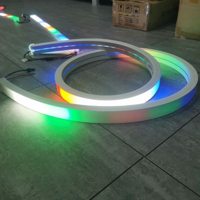 40mm programmable rgbw neon fleksibel led 24v rgb luz led tipe neon tape 5050 smd warna berubah tabung lunak