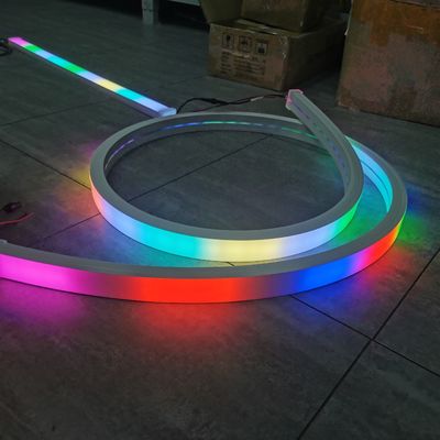 40mm programmable rgbw neon fleksibel led 24v rgb luz led tipe neon tape 5050 smd warna berubah tabung lunak