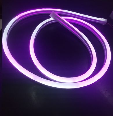 Dekorasi mini 6mm dengan lampu led untuk dekorasi pesta liburan 24v RGB lampu neon berubah 12w / m DMX kontrol silikon