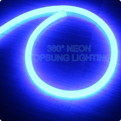 warna biru mini bulat neon flex 360 derajat memancarkan 12V SMD2835 tali cahaya