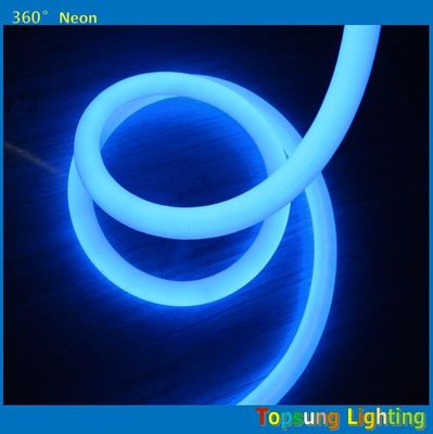 IP67 110 volt dmx dipimpin tali neon 16mm 360 derajat bulat lampu lentur biru
