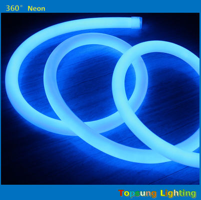 IP67 110 volt dmx dipimpin tali neon 16mm 360 derajat bulat lampu lentur biru