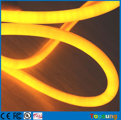 Lampu LED neon fleksibel 12V IP67 360 derajat tali bulat Natal kuning muda