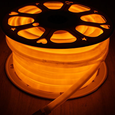 110V dipimpin tali neon diameter 16mm 360 derajat bulat neon fleksibel IP67 luar dekorasi pencahayaan oranye