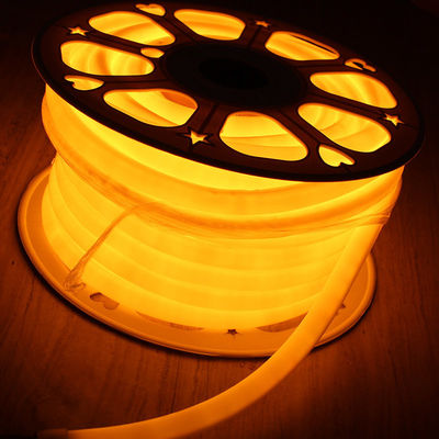 DC12V tipis bulat PVC tabung neon lampu 16mm 360 derajat oranye dipimpin neon flex SMD2835