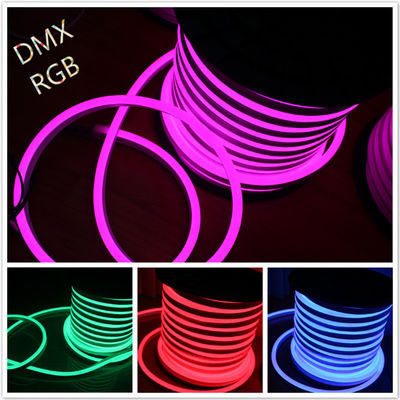 Shenzhen LED pencahayaan 14 * 26mm penuh berubah warna RGB dipimpin neon tabung DC 12V