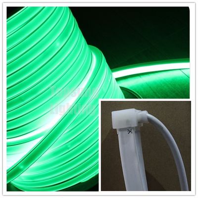 AC 110v LED neon flex 16*16mm persegi flat led neon tube ip68 lampu luar hijau