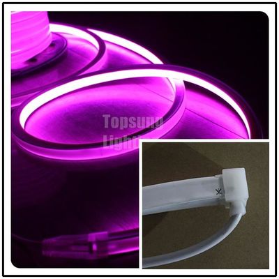 AC 240V kualitas tinggi persegi merah muda LED neon lampu fleksibel 16x16mm IP68 tahan air