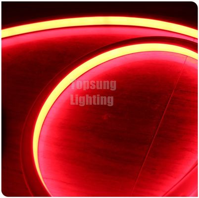 lampu merah dekoratif neon flex DC 12V dipimpin neon tanda lampu tabung persegi 16 * 16mm permukaan flat emitting IP68