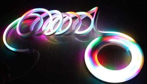 Lampu tali neon fleksibel digital LED RGB untuk dekorasi bangunan