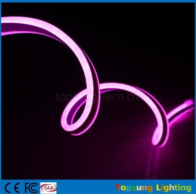yang paling laris 12V sisi ganda merah muda LED neon lampu fleksibel