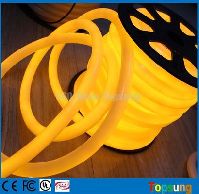 360 derajat tahan air led tabung Amber 24v bulat tabung neon fleksibel 25mm PVC selang kuning