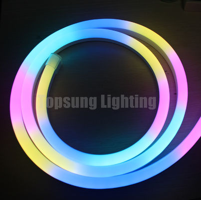 50m spool Topsung Lighting dipimpin neon strip cahaya fleksibel 24v rgb neon digital 10x20mm ultra tipis neonflex piksel