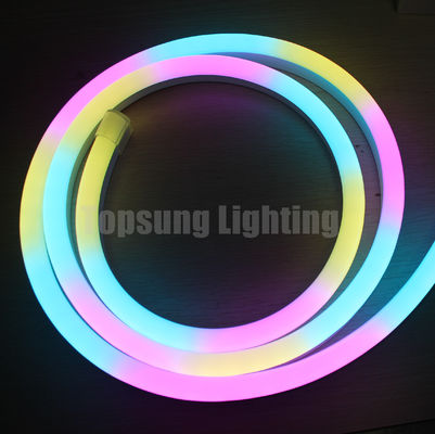 RGB dmx piksel neon strip cahaya tahan air IP68 alamat 11 * 19mm 24v neonflex