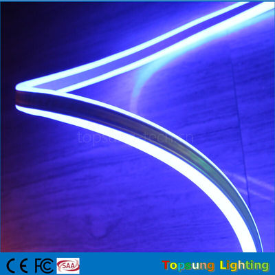 Lampu neon flex sisi ganda 8*18mm ukuran mini pita neonflex LED 24v warna biru