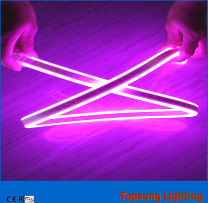 warna merah muda 240V LED lampu strip neon fleksibel sisi dua 8 * 17mm penggunaan luar ruangan