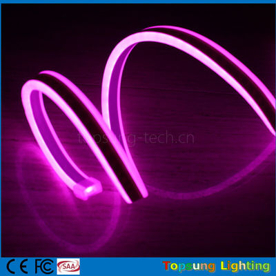 warna merah muda 240V LED lampu strip neon fleksibel sisi dua 8 * 17mm penggunaan luar ruangan