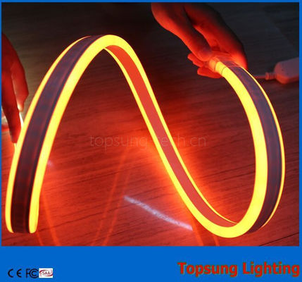 Topsung pencahayaan 12v oranye 100m mini sisi ganda dipimpin tali neon strip tahan air 8,5*18mm cahaya
