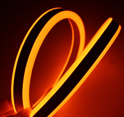 Topsung pencahayaan 12v oranye 100m mini sisi ganda dipimpin tali neon strip tahan air 8,5*18mm cahaya