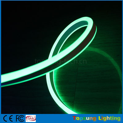 produk Cina baru 110v hijau bi-sisi dipimpin neon strip fleksibel IP67 untuk luar ruangan