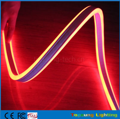 100m merah mini dipimpin tali strip 110V 8.5*18mm 4.5w dipimpin dua sisi lampu neon fleksibel