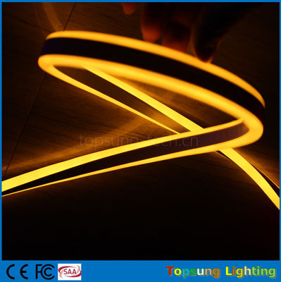warna kuning mini ukuran neon led lampu natal 8.5 * 18mm lampu neon fleksibel sisi ganda