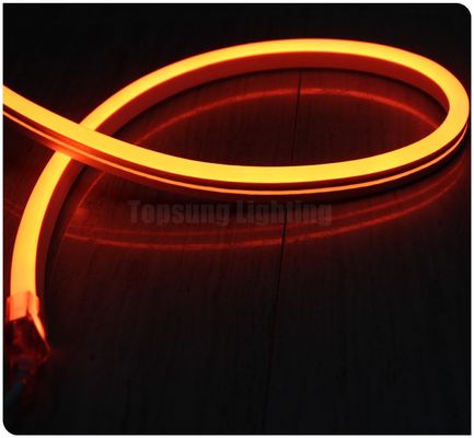 24v kuning populer dipimpin neon lampu tabung lentur PVC ultra tipis neon lentur tali lampu strip 11x18mm dekorasi luar