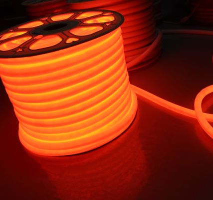 16mm Ip67 Flexible Strip oranye 24v 360 derajat LED Neon Flex