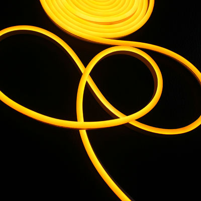Super terang mikro fleksibel led neon tabung tali strip cahaya kuning 2835 smd pencahayaan silikon neonflex 24v